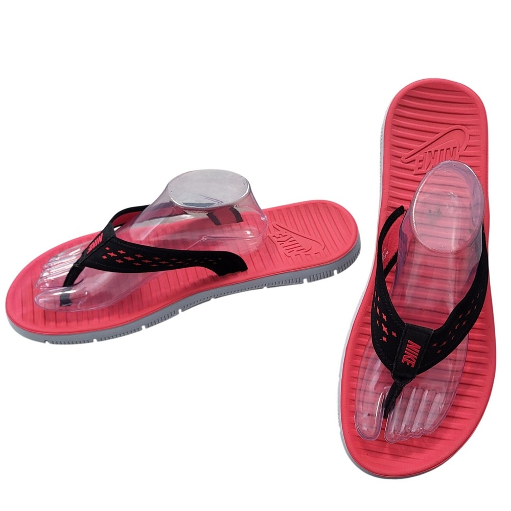 Nike Solarsoft Thong Sandals Mens Red Black Flip Flop Lightweight Y2K Casual 15